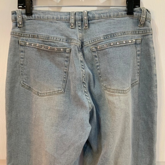 LANA ERICA RHINESTONE CUT OUT JEANS SIZE 10 - Picture 10 of 13